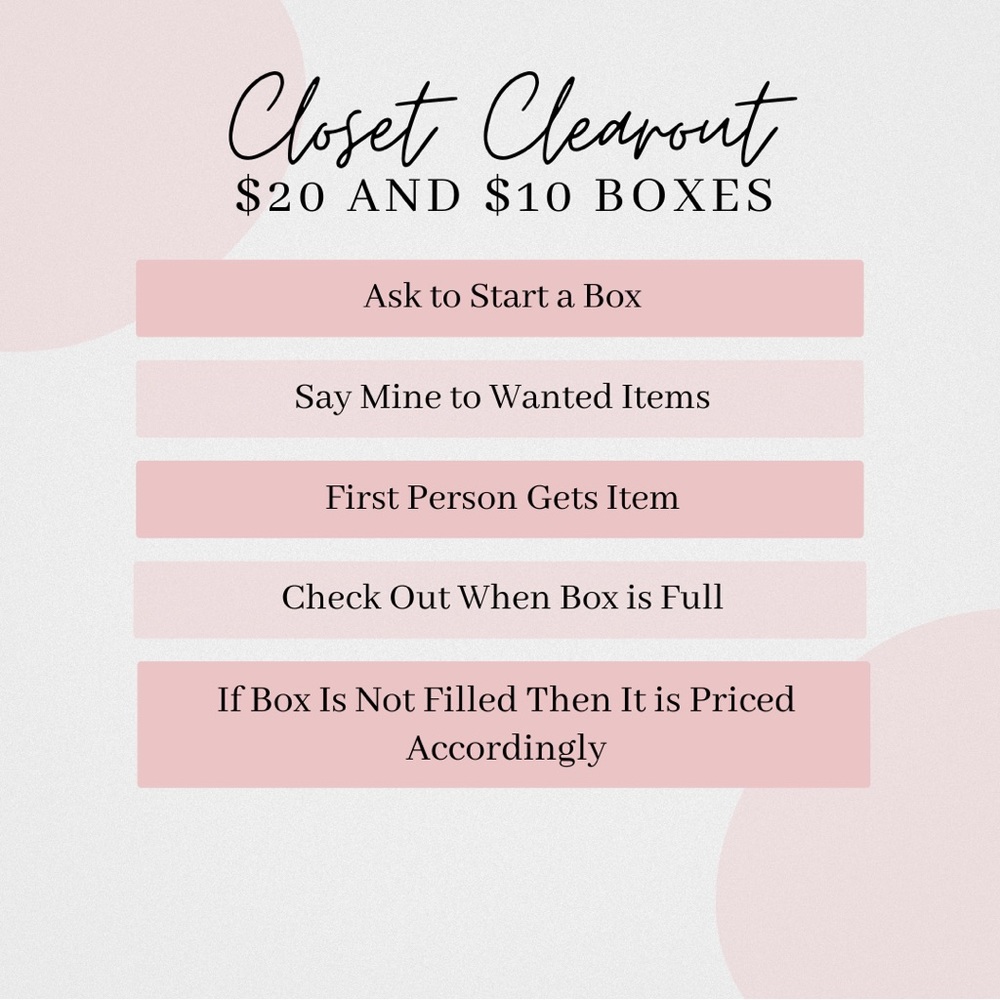 $20 or $10 Box Fill Up Boxes!